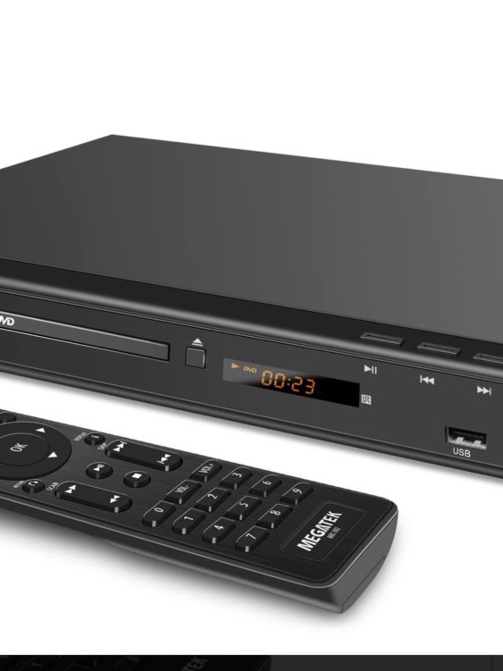 MEGATEK DVD Player with Remote - Black